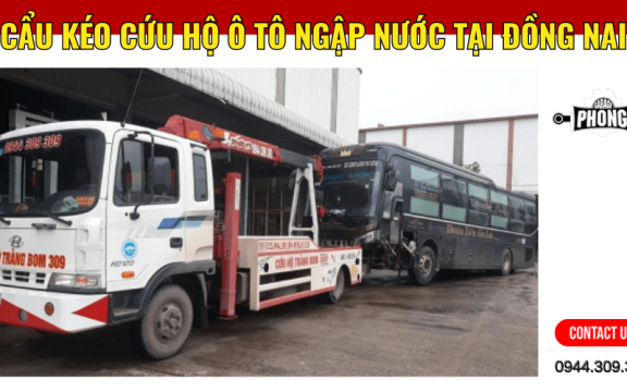 Dịch vụ cẩu kéo chuyên chở cứu hộ xe ô tô ngập nước tại Đồng Nai